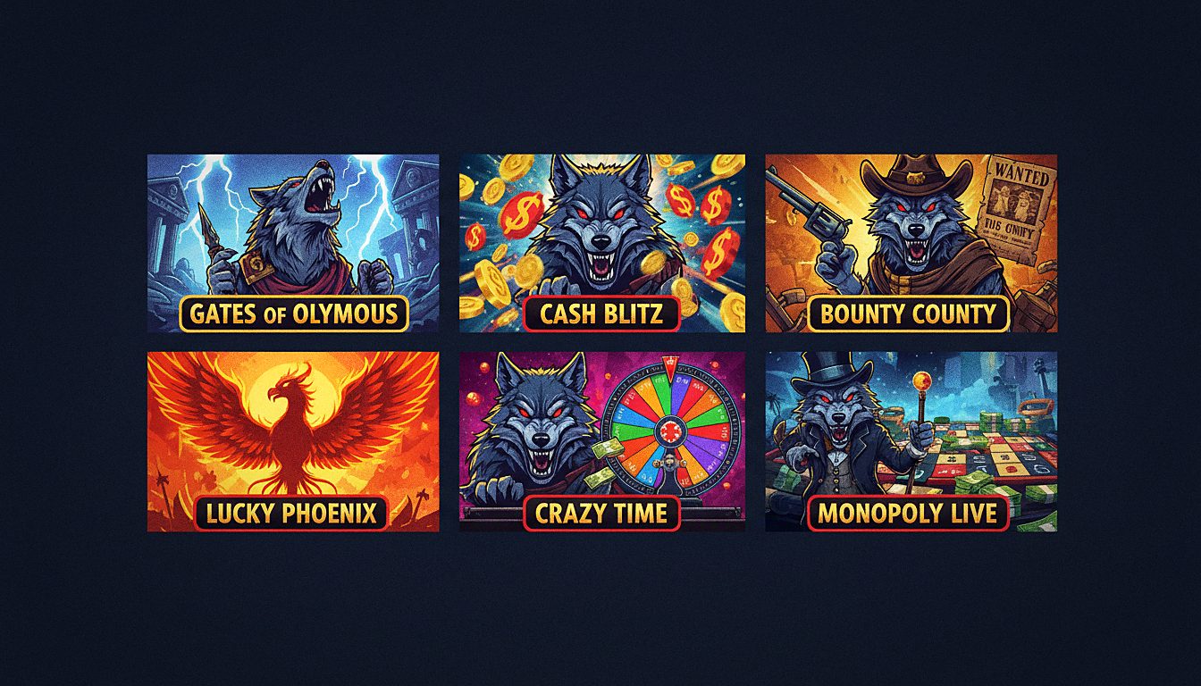 Juegos Winrolla Casino: Gates of Olympus, Cash Blitz, Bounty County, Lucky Phoenix, Crazy Time, Monopoly Live